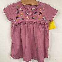 Size 3-6m: Peek Pink Floral Short Sleeve Dress