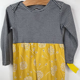 Size 18-24m: Tea Blue Striped/Yellow Floral Romper