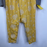 Size 18-24m: Tea Blue Striped/Yellow Floral Romper