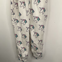Size 12m: Monica + Andy White/Purple Unicorn Tank Romper