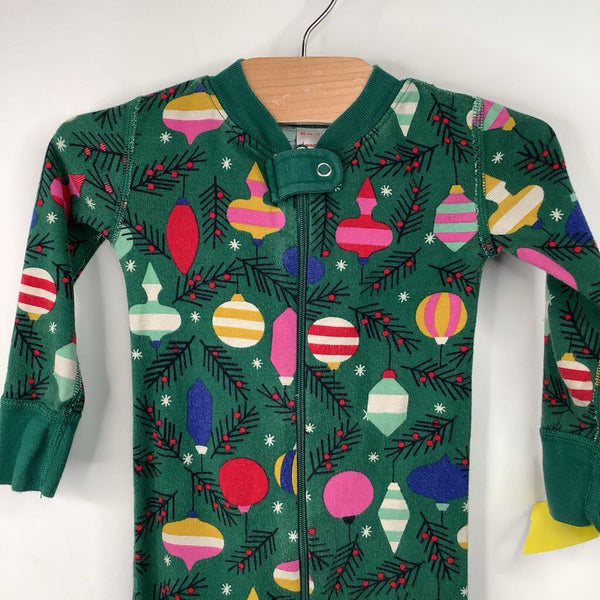 Size 18-24m (80): Hanna Andersson Green Ornament Print 1pc PJs
