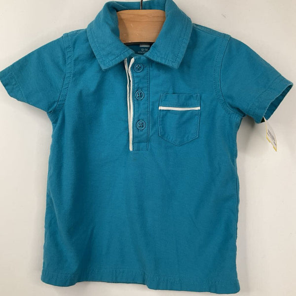 Size 12-18m: Tea Blue Collared T-Shirt