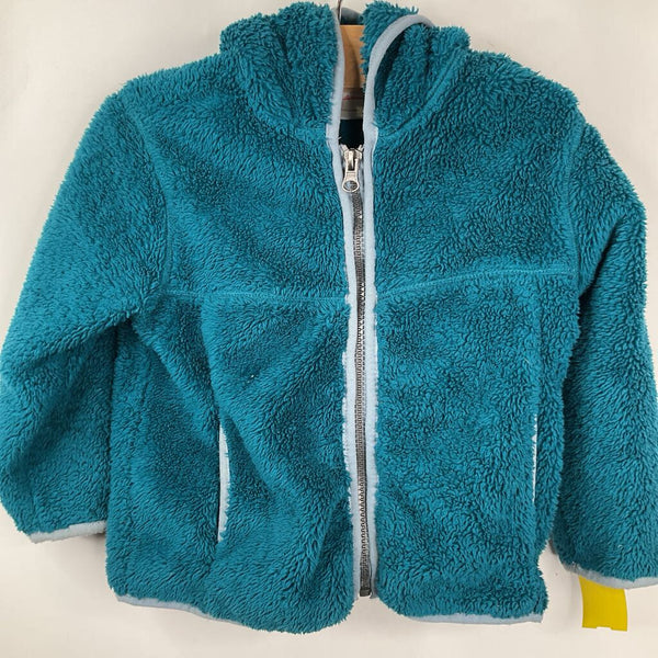 Size 3 (90): Hanna Andersson Blue Fizzy Zip-Up Hoodie