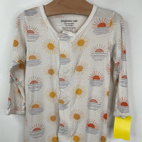 Size 3-6m: Magnetic Me Creme Sunrise Print 1pc Footy PJs