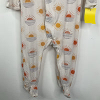 Size 3-6m: Magnetic Me Creme Sunrise Print 1pc Footy PJs