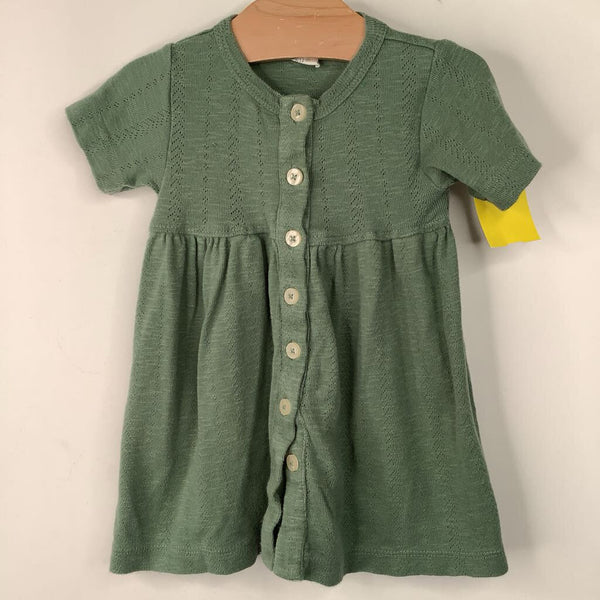 Size 6-12m: Kate Quinn Green Eyelet Short Sleeve Dress