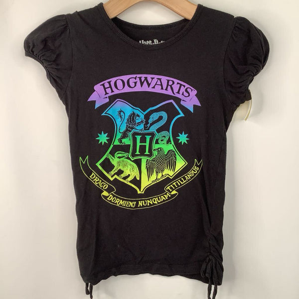 Size 7-8: Harry Potter Black/Colorful Hogwarts T-Shirt