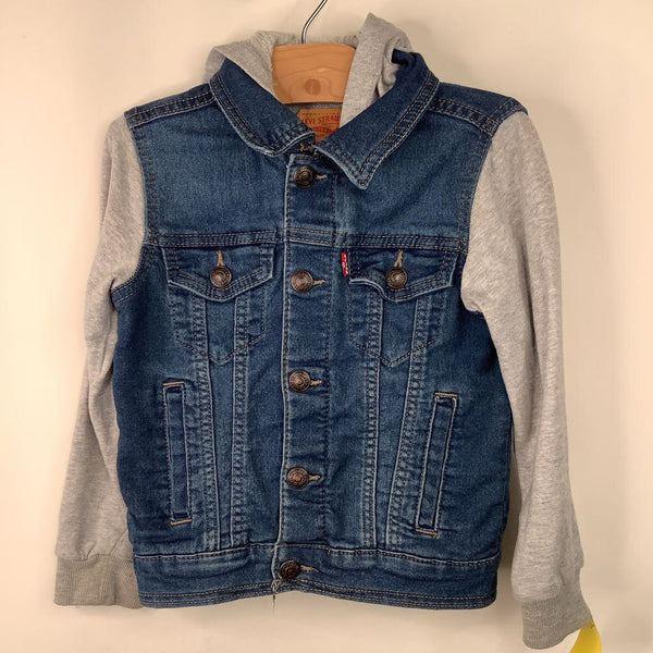 Size 5: Levi's Grey/Blue Button-Up Jean Jacket