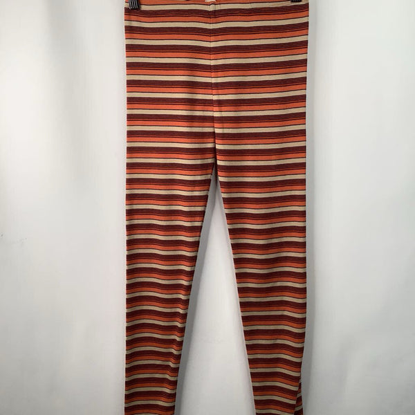 Size 10: Misha & Puff Orange/Creme Striped Leggings