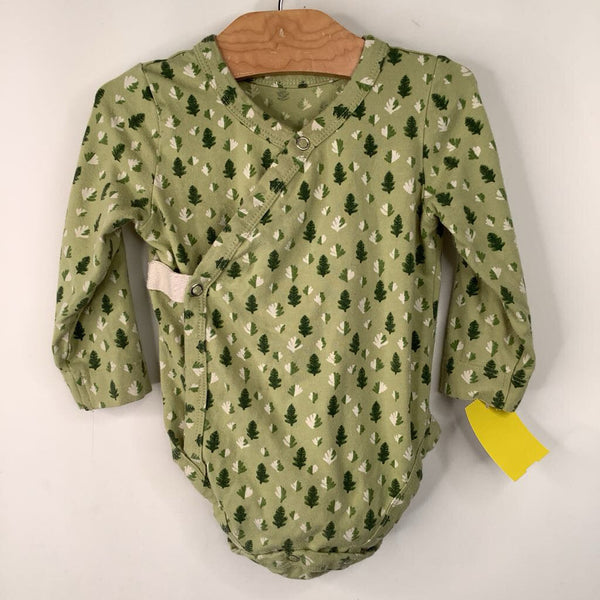 Size 6-9m: Green Tree Long Sleeve Onesie