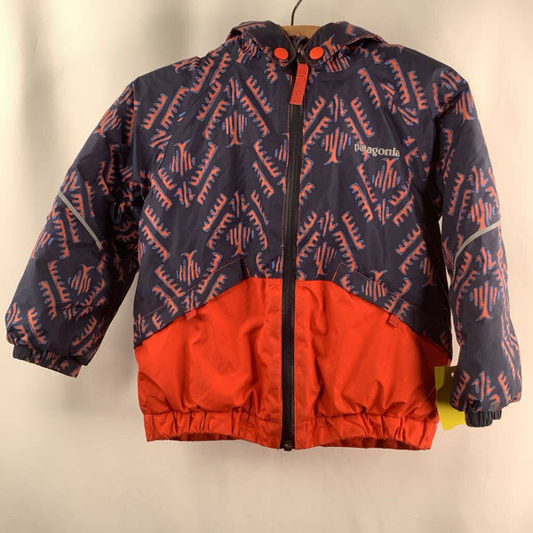Size 2: Patagonia Navy Orange Removeable Hood Snow Pile Winter Waterproof Coat REDUCED