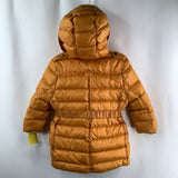 COLLECTIONS CORNER Size 12m: Burberry Yellow Poly Fill Zip Up Hooded Puffer Coat