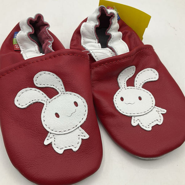Size 2: Red/White Bunny Slippers