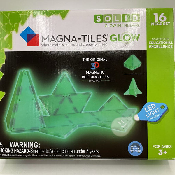 Magna Tiles Glow 16pc Magnetic Building Set