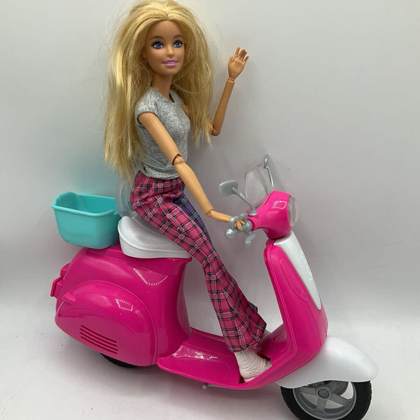 Barbie and Barbie Pink Scooter