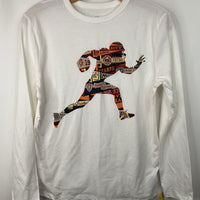 Size 12: Gap White Football Long Sleeve Shirt