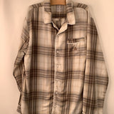 Size 12: Gap Creme/Brown Plaid 2pc PJs