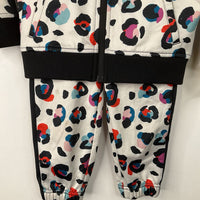 Size 2 (85): Hanna Andersson Colorful Leopard 2pc Track Jacket & Pants