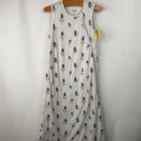 Size 6-18m (M): Kyte Baby White Blue Flower Thich Sleep Bag Sleepsack
