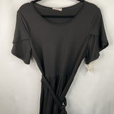 Size L: Black Short Sleeve Dress