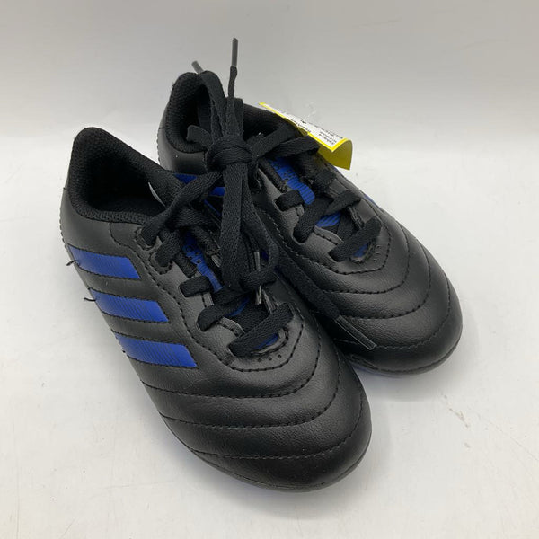 Size 9.5: Adidas Black/Blue Lace-Up Soccer Cleats