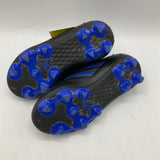 Size 9.5: Adidas Black/Blue Lace-Up Soccer Cleats