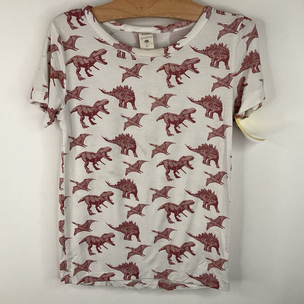 Size 4: Kate Quinn Creme/Red Dinosaur T-Shirt