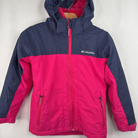 Size 7-8: Columbia Blue/Pink 3-In-1 Winter Coat