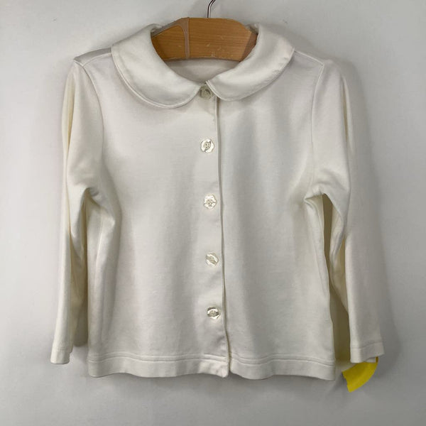Size 4 (100): Hanna Andersson White Collared Long Sleeve Shirt