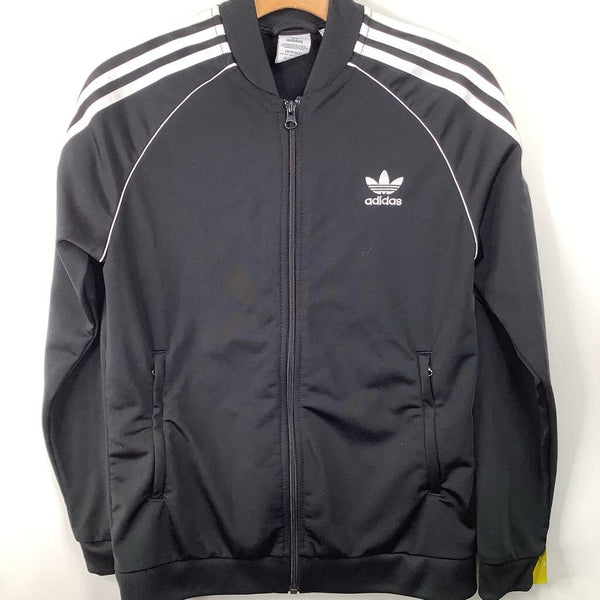 Size 12-14: Adidas Black/White Zip-Up Coat