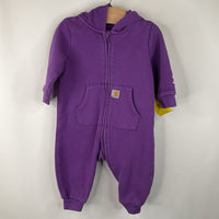 Size 6m: Carhartt Purple Cozy Hooded Romper