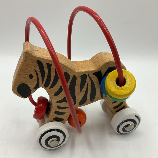 Wooden Rolling Zebra Bead Maze