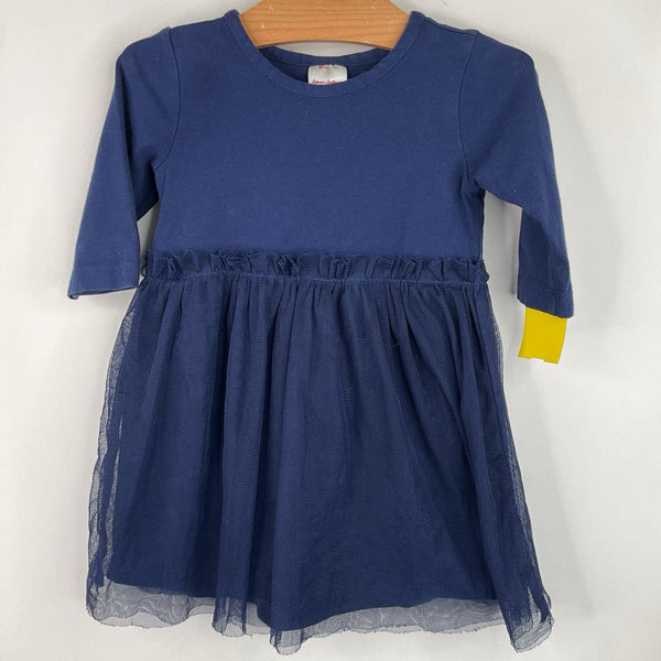 Size 2 (85): Hanna Andersson Blue Long Sleeve Dress