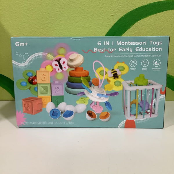 Six In One Montessori Stacking Matching 28pc Game
