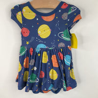 Size 3-6m: Play Blue Planets Short Sleeve Dress