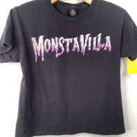 Size 10-12: Gildan Black/Purple "Monstavilla" T-Shirt