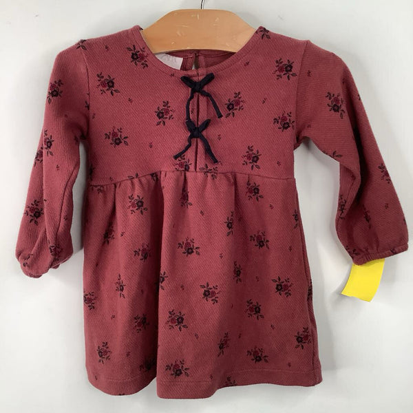 Size 18m: Zara Red Floral Pint Long Sleeve Dress