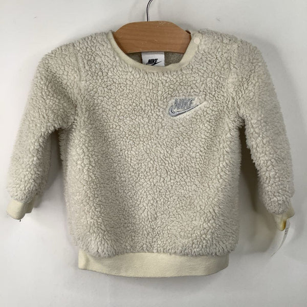 Size 12m: Nike White Fleece Sweatshirt