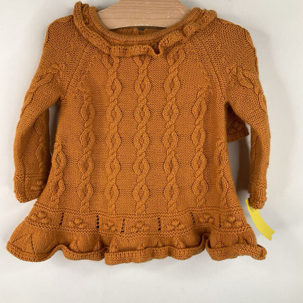 Size 3-6m: Tahari Green Knitted Long Sleeve Dress