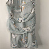 Size S: Halo Light Blue Tiger Sleepsack Swaddle
