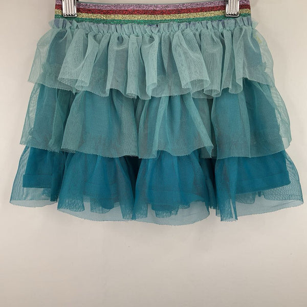 Size 3-4: Mini Boden Blue Tulle Ruffle Skirt