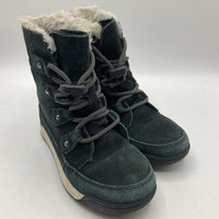 Size 10: Sorel Black/Blue Toggle lined Snow Boots