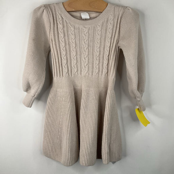 Size 3: Gap Beige Knitted Long Sleeve Dress