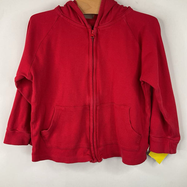 Size 3: Finn + Emma Red Zipper Hooded Sweater