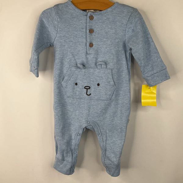 Size 3-6m: Rabbit Bear Blue Romper