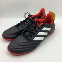 Size 8: Adidas Black White Predator In Door Soccer Shoes