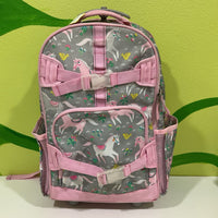 Grey/Pink Horse Rolling Backpack