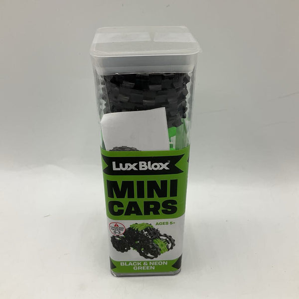 Lux Blox Black & Neon Green Mini Buildable Cars