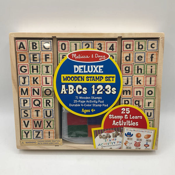 Melissa & Doug Wooden Deluxe Stamp Set -NEW