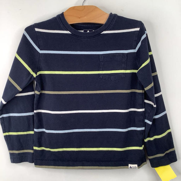 Size 5: Gap Blue Colorful Striped Long Sleeve Shirt